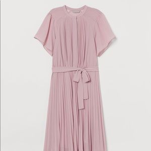 Pink pleated dress
